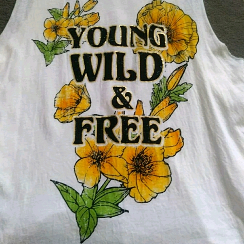 Young Wild And Free Floral Tank - Picture 2 of 5